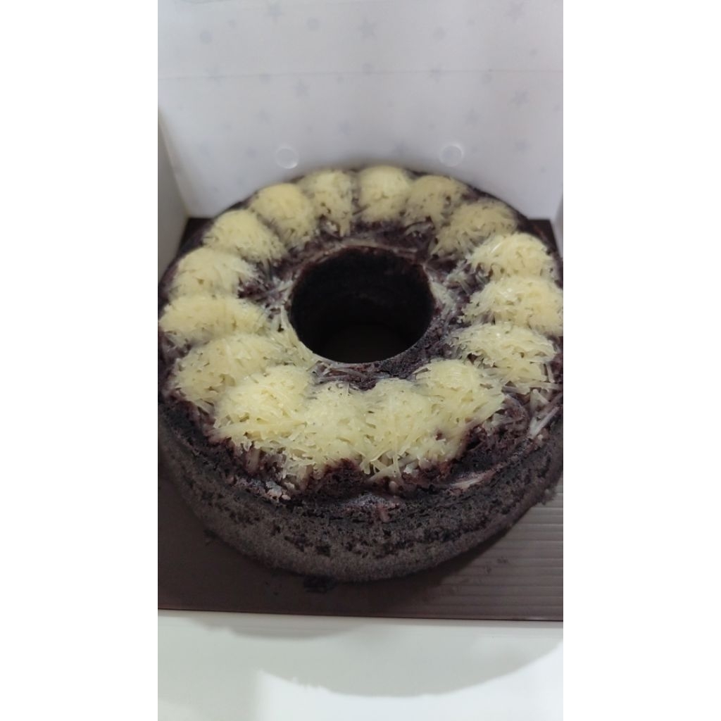 

bolu ketan hitam keju lumer ukuran 22