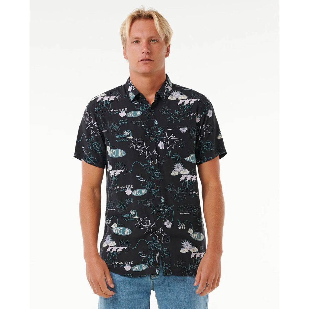 Kemeja Ripcurl Fun Times Washed Black