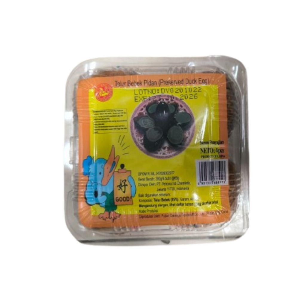 Telur Phitan 4 pcs/ Telur Bitan/ Telur Pidan/Telur Bebek hitam/Telur Bhitan/Preserved Duck Egg