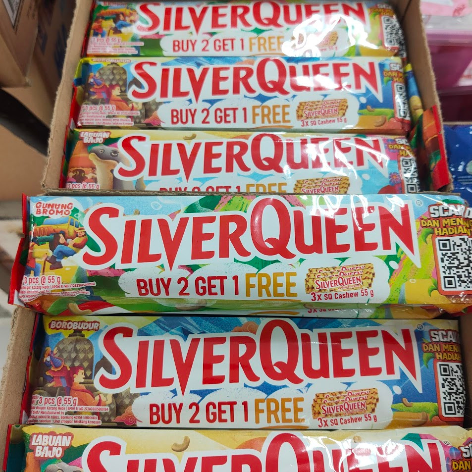 

SILVER QUEEN Buy 2 get 1 Free 3X SQ Cashew 55gr Silverqueen