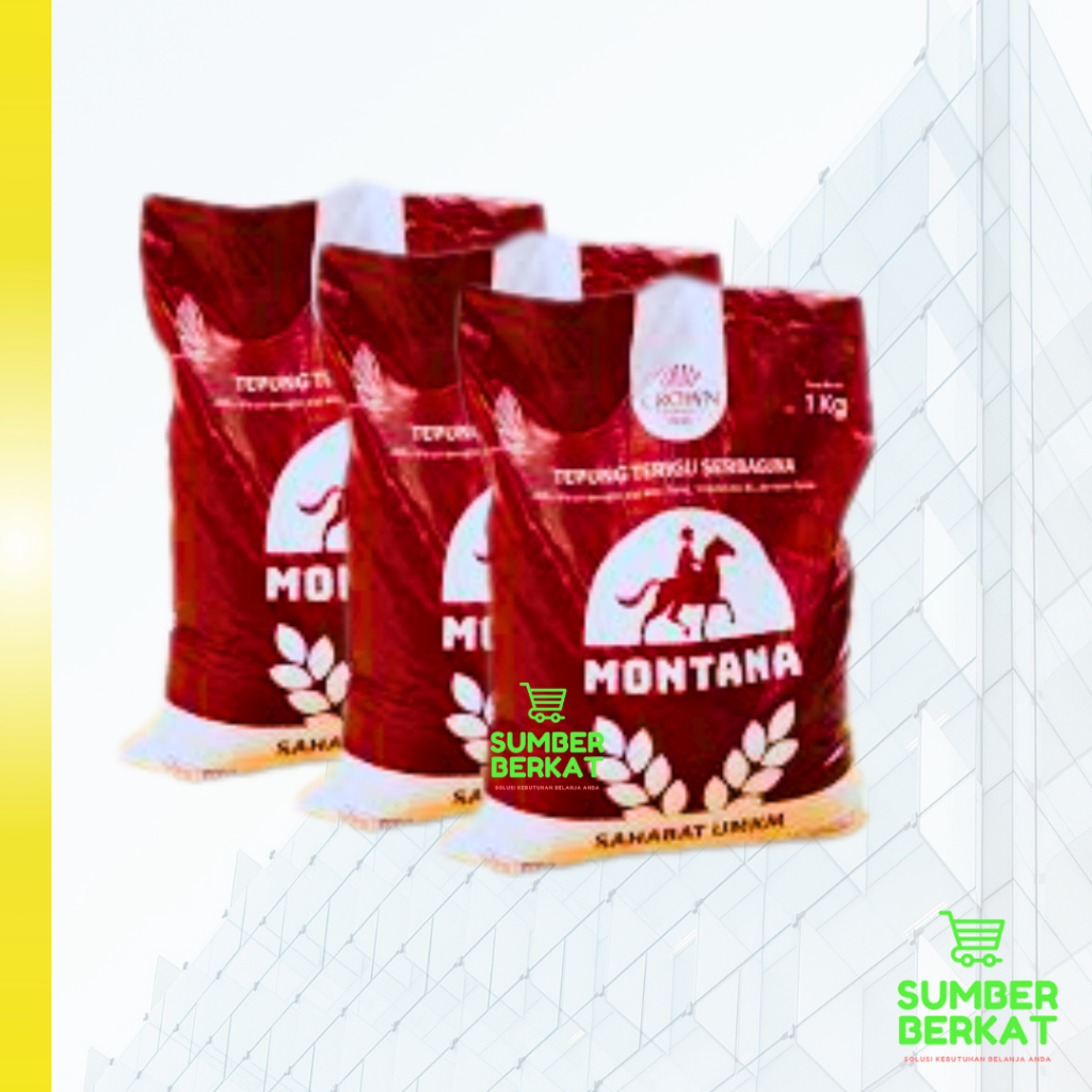 

3 pack MONTANA TEPUNG TERIGU 1KG
