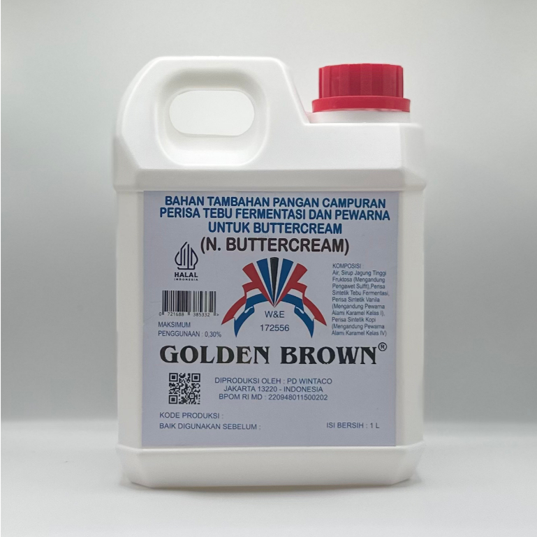 

N-Buttercream Sintetik Tebu Fermentasi Golden Brown 1 Kg