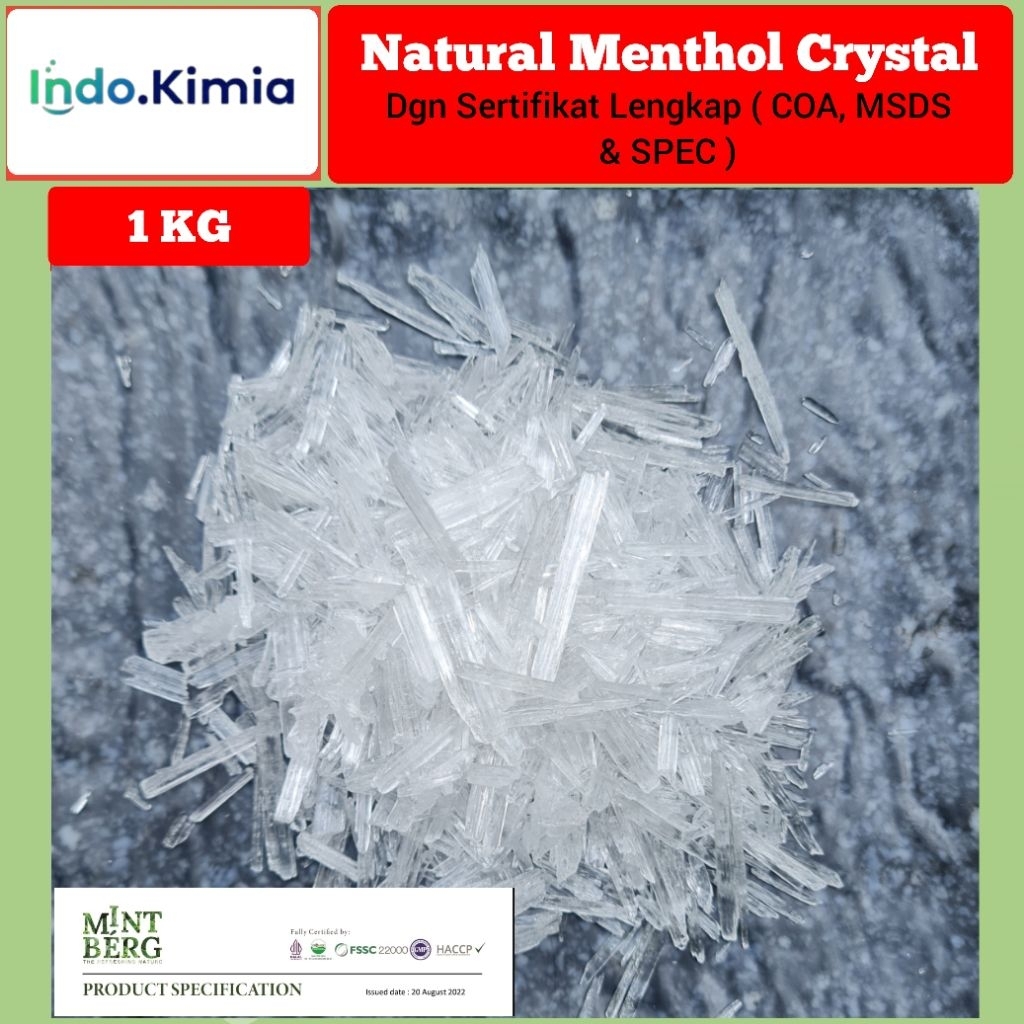 Menthol Crystal 1 Kg / Mentol Kristal 1 Kg ( Food grade ) / Natural Menthol Kristal