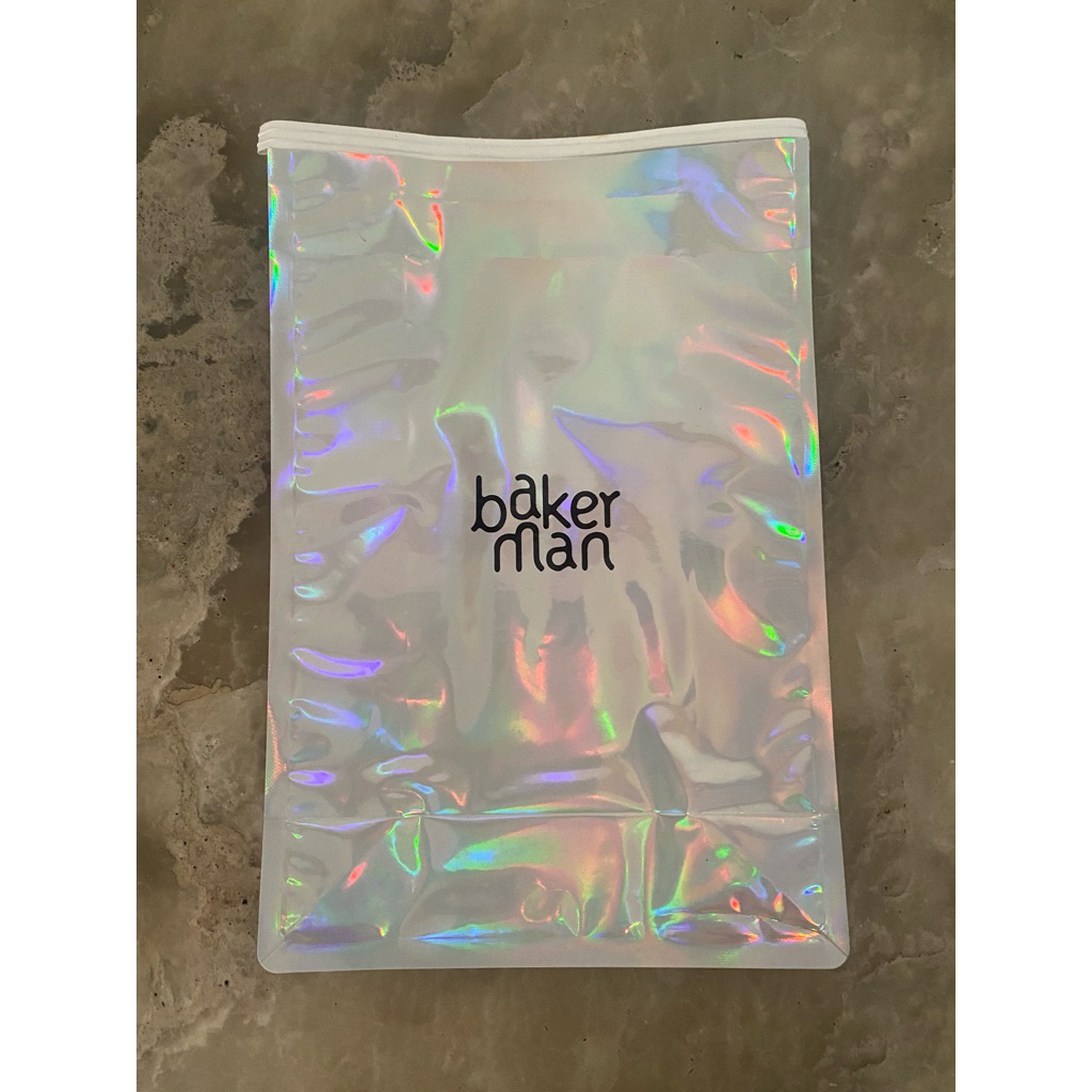 

Holographic packaging bag with the "Baker Man