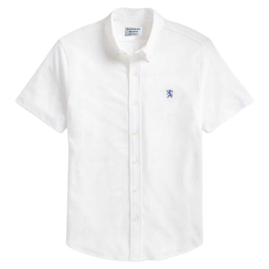 kemeja pria giordano//kemeja lengan pendek pria terbaru//kemeja polos pria