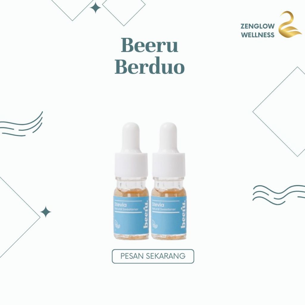 

Beeru Beerduo Stevia - Paket 2 Botol Pemanis Alami Tanpa Gula dan Kalori | Zenglow Wellness