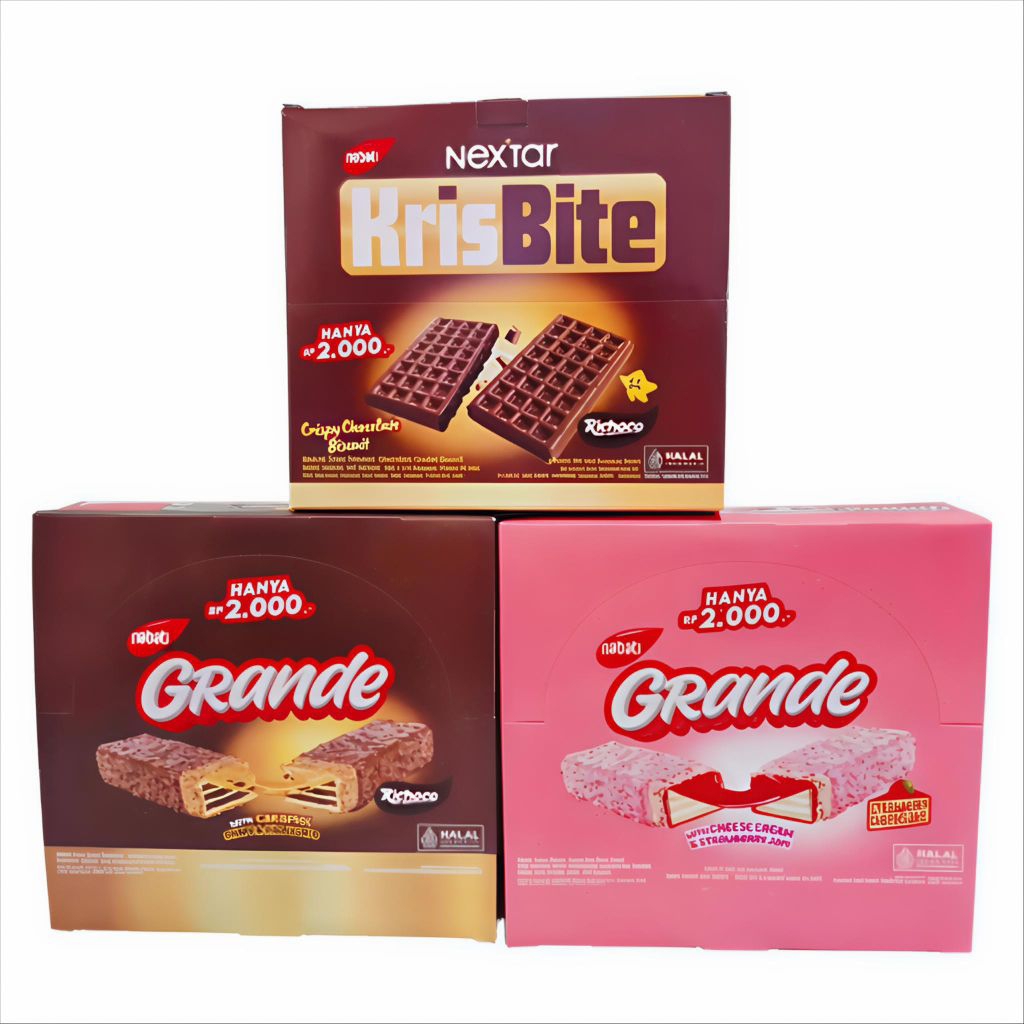 

Nabati Grande Coklat | Strawberry | Krisbite Coklat 1box isi 10pcs