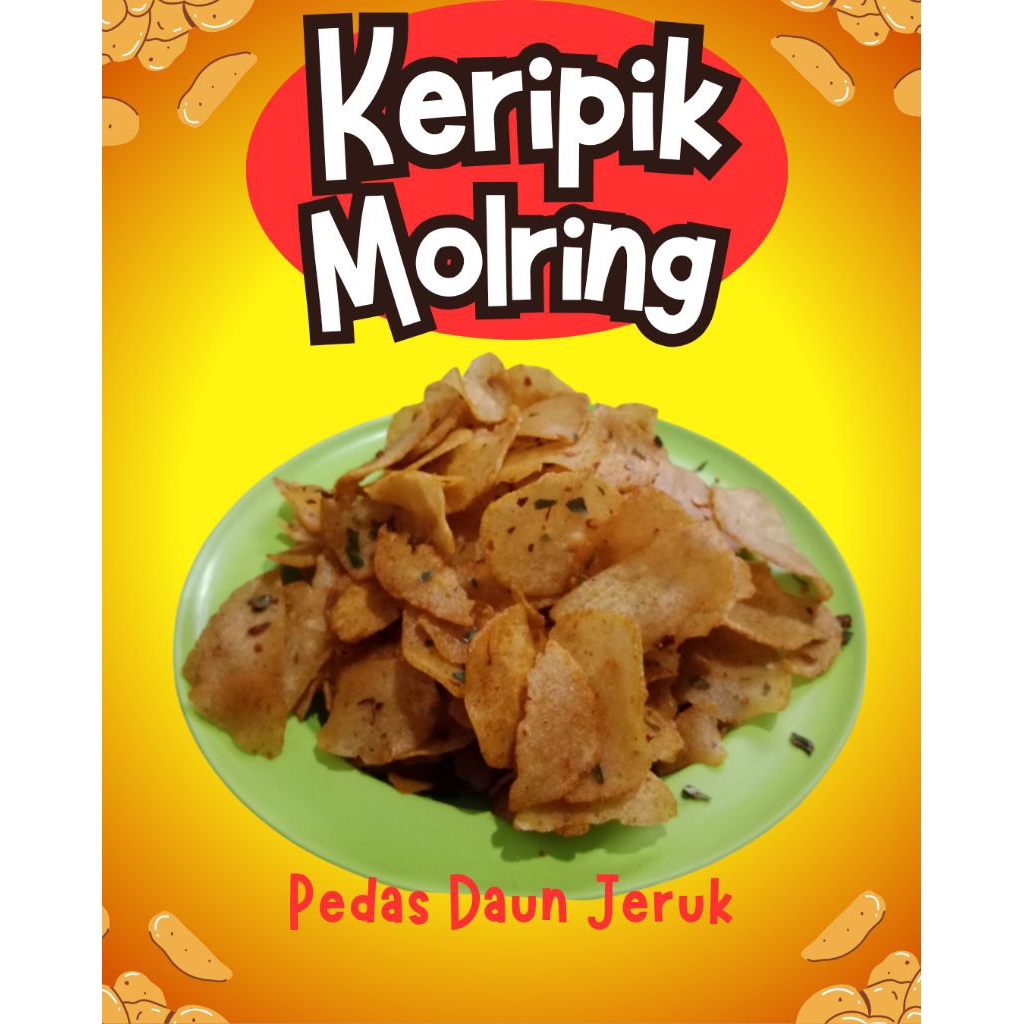 

Keripik Moring Pedas Daun Jeruk 150 gram