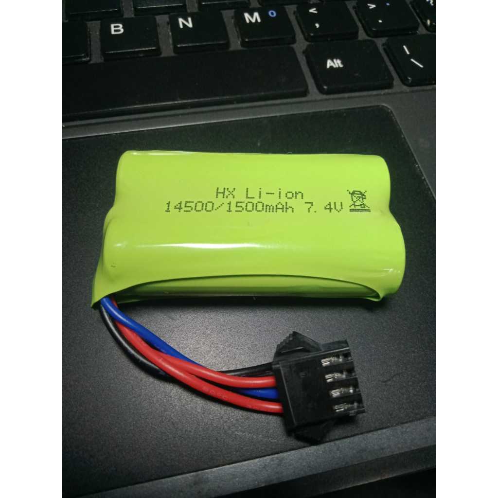 Baterai RC Li-ion 14500 RC 4 pin Mobil 7.4V - 1500mAh  li ion