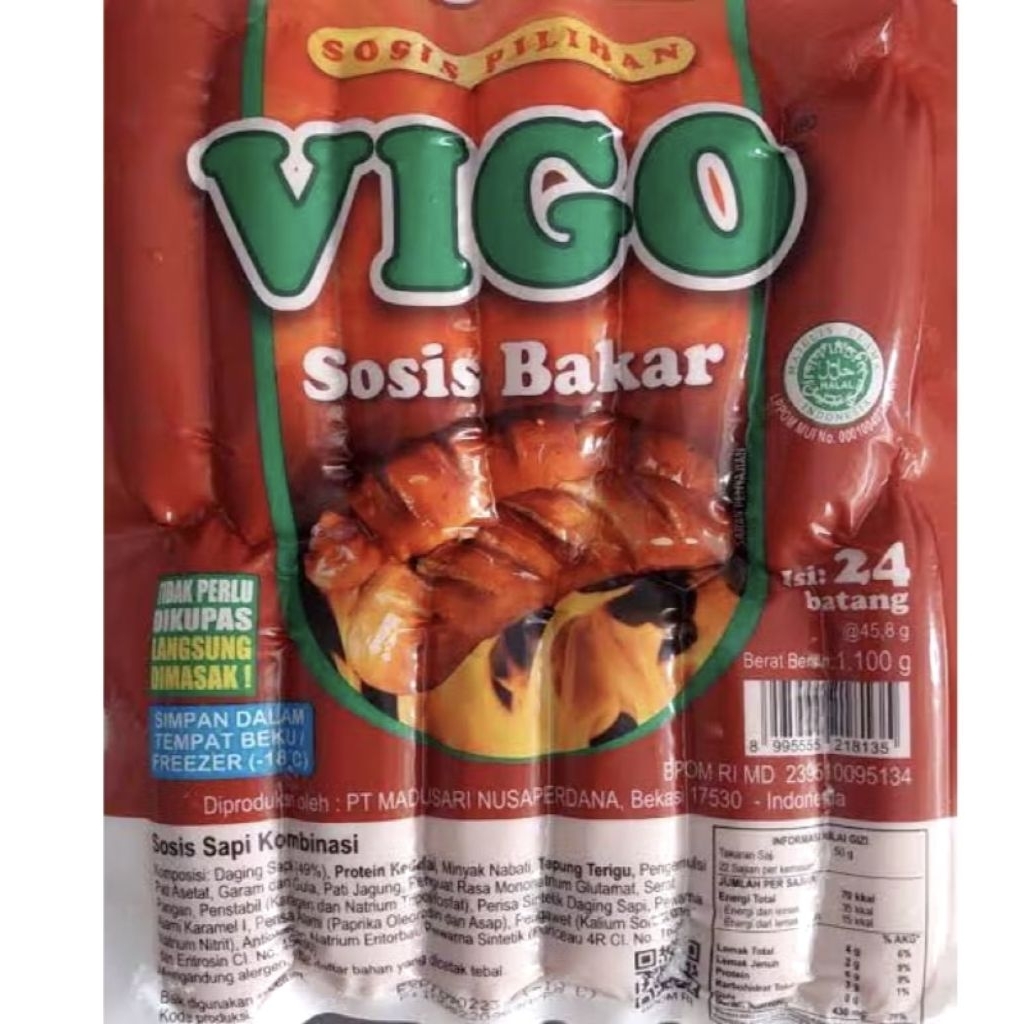 

Vigo Sosis Bakar isi 24 sosis sapi enak premium 1100gr