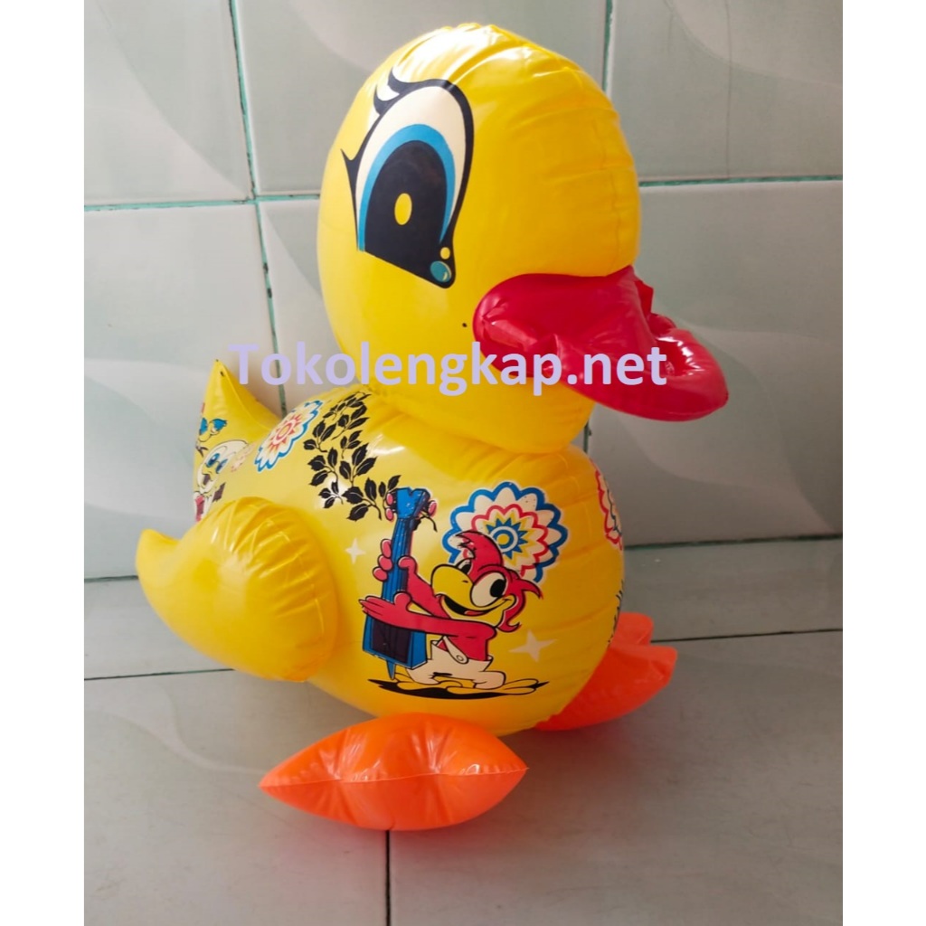 Mainan Balon Tiupan Boneka Bebek Kaki Bahan PVC SNI / Balon Bebek Tiup Bahan PVC SNI