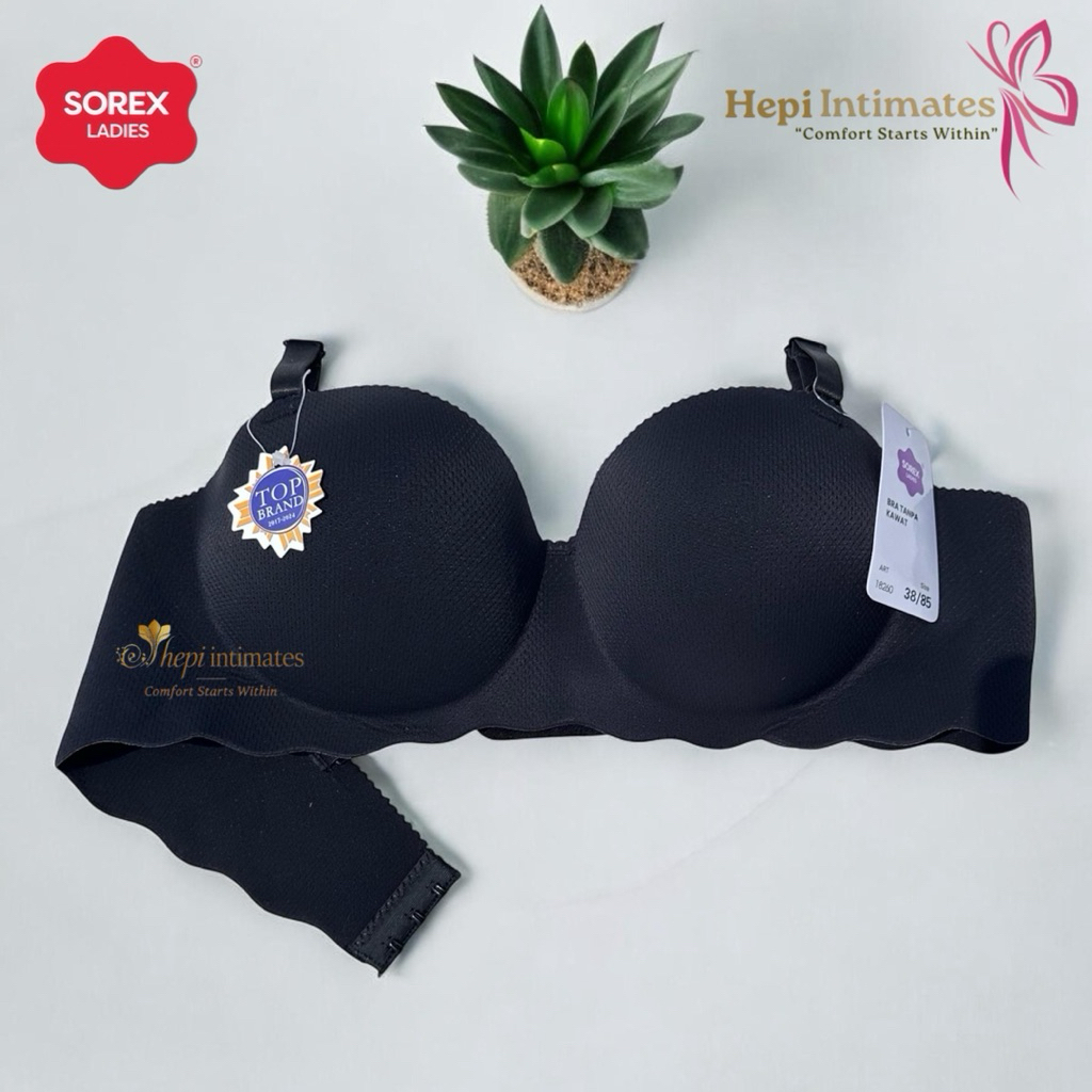 Sorex Bra Wanita Seamless Busa Tebal Half Cup Tanpa Kawat Cup B 34-38 / Bh Sorex Push Up