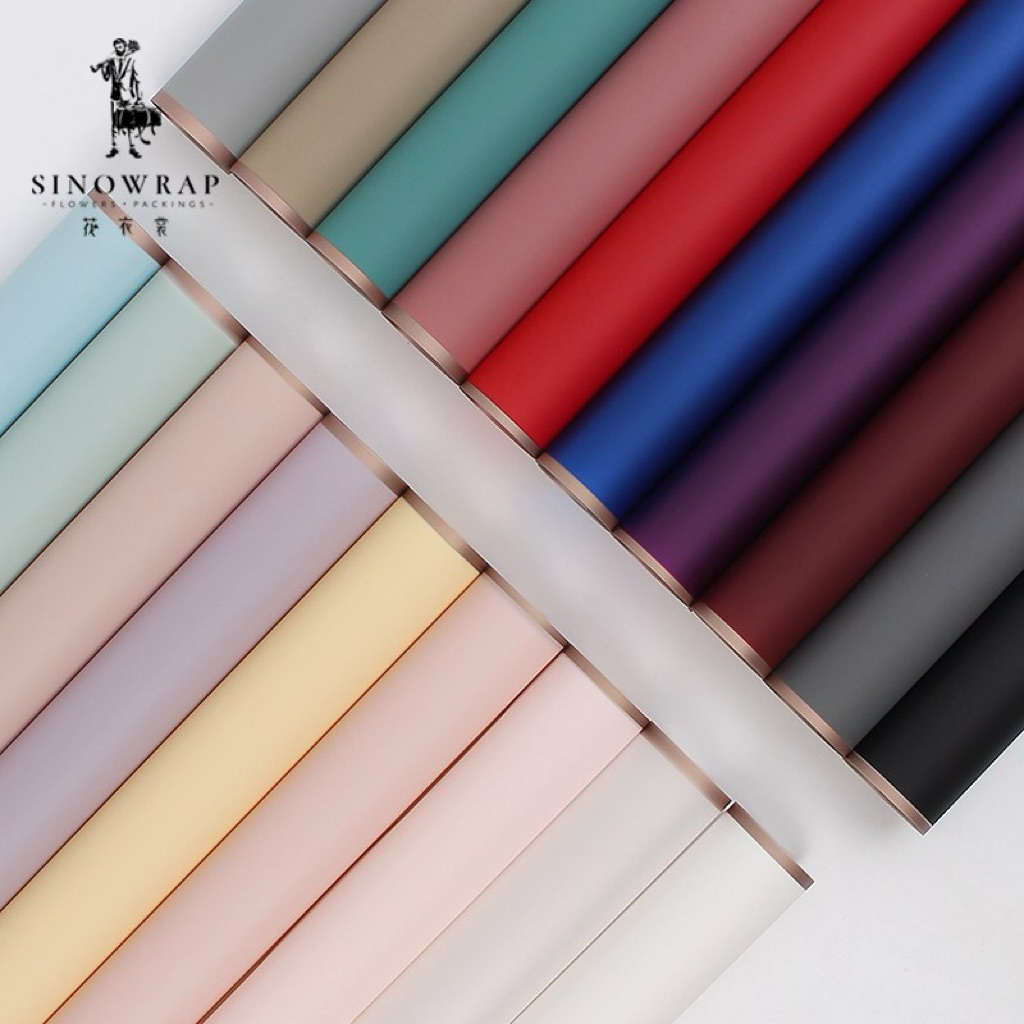 

[1 pack] P-GL / Kertas Buket Bunga / Wrapping Paper Cellophane / Gold List Cellophane / Kertas Bunga Buket Semi Transparan Lis Emas/ Flower Paper Craft / Kertas Celopen / Plastik Bunga