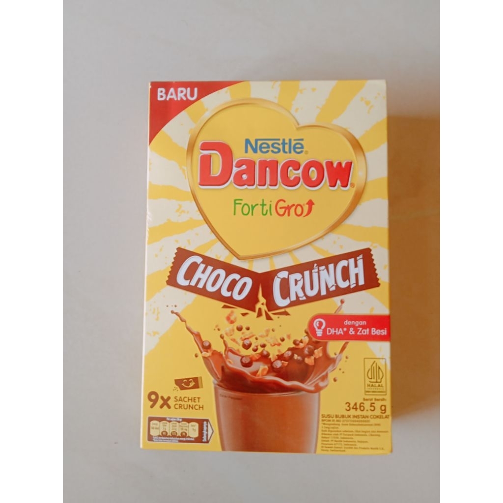 

Nestle Dancow FortiGro Susu Bubuk Instan Cokelat Crunch Coklat 346.5 g