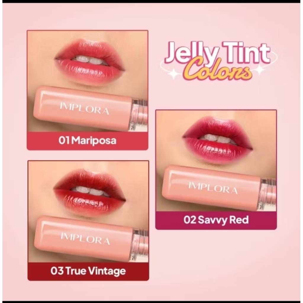 PROMO IMPLORA JELLY TINT WARNA TERKINI COCOK UNTUK OMBRE LIPS