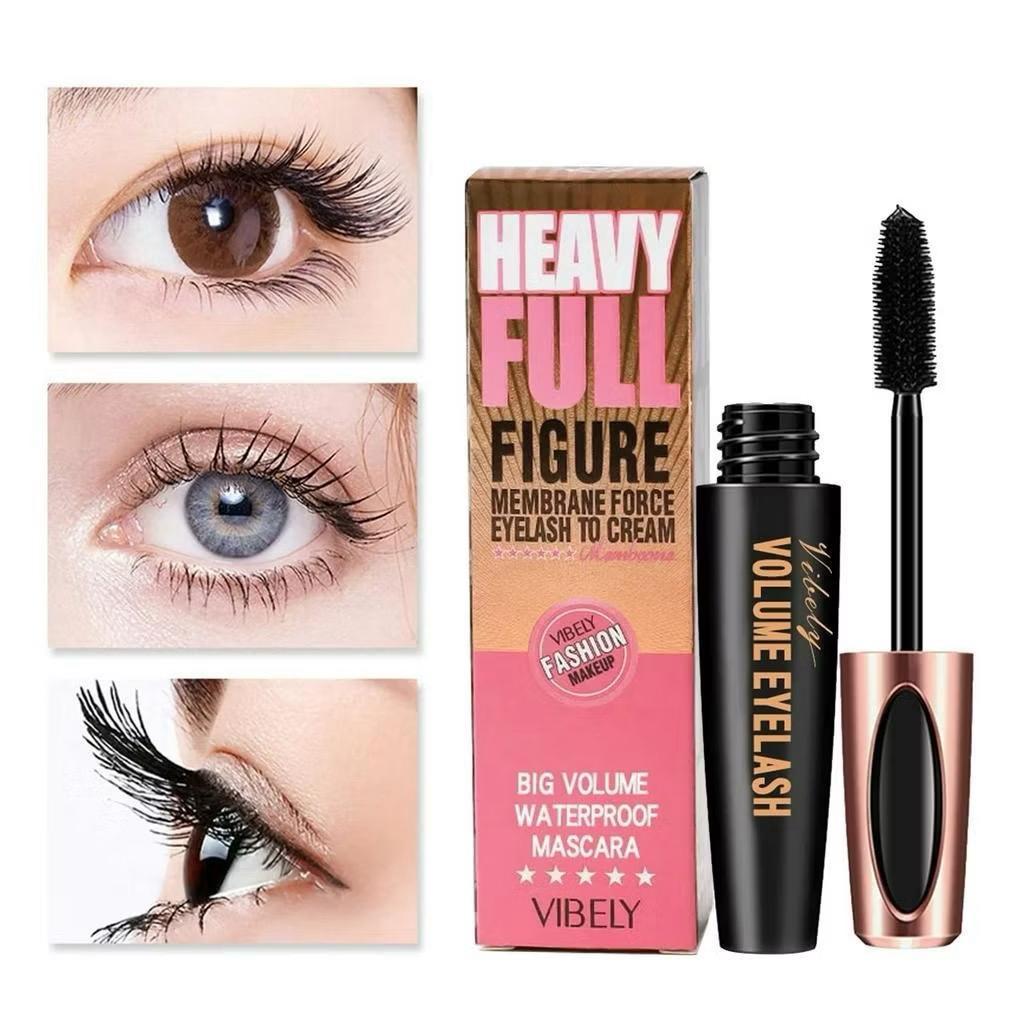 Heavy Full Figure Mascara Waterproof Pelentik Bulu Mata / Mascara 4D Silk Fiber Eyelash Pemanjang Bu