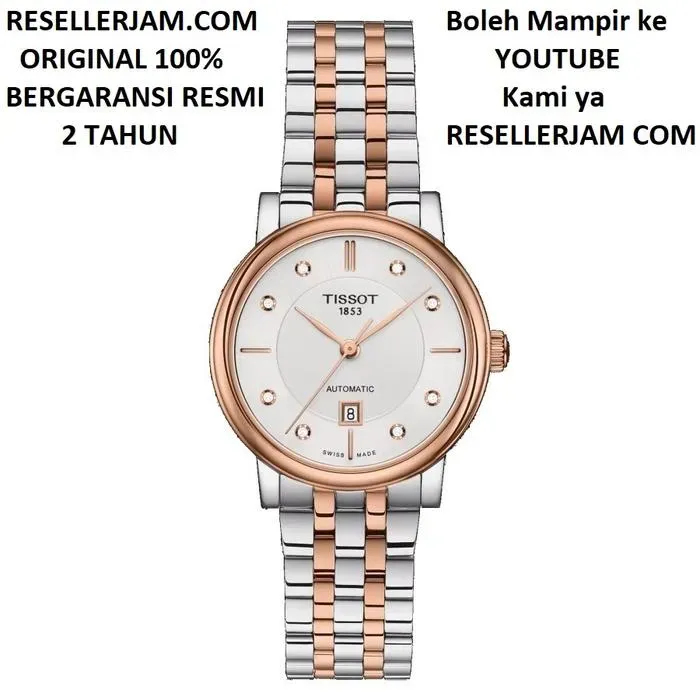 Jam Tangan Tissot T122.207.22.036.00 Carson Premium Automatic Lady Original Garansi Resmi