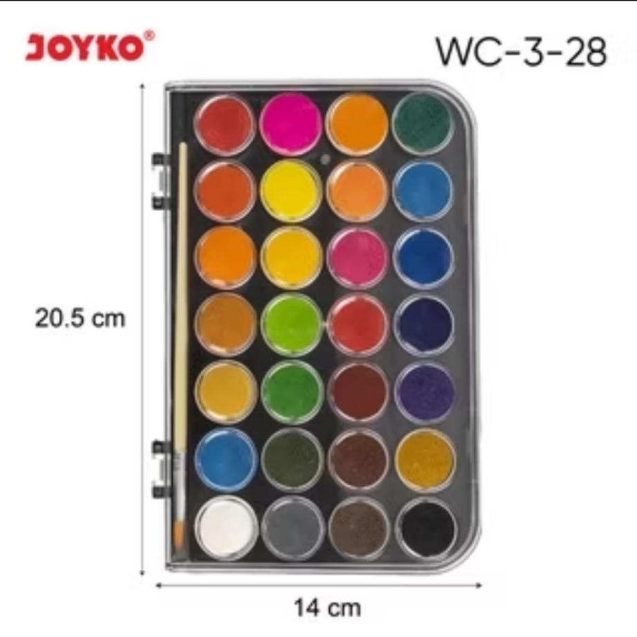 

Joyko Watercolor Set Cat Air WC-3 Isi 28 Warna