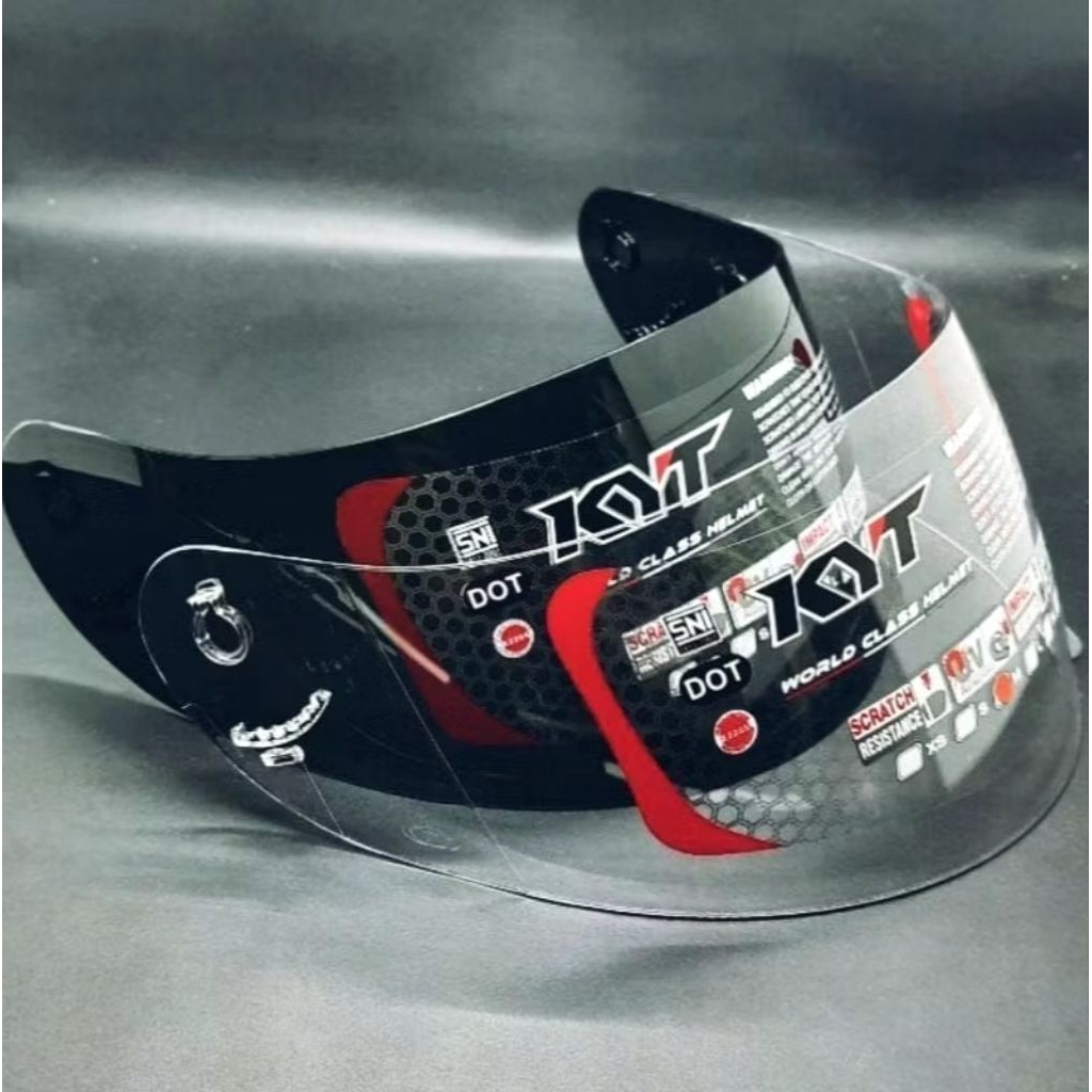 VISOR KYT R10 CLEAR ORIGINAL | HELM FULL FACE BENING ORI SNI
