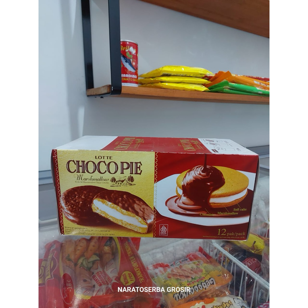 

Lotte Chocopie Cokelat Marshmallow isi 12pcs