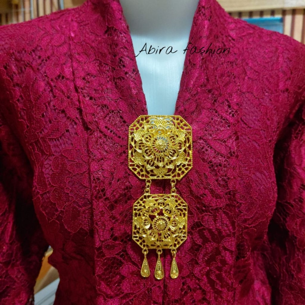 Bros Etnik Jurai Susun Kebaya Kutubaru Baju Tunik  Brokat Aksesoris Wisuda Pengantin Adat