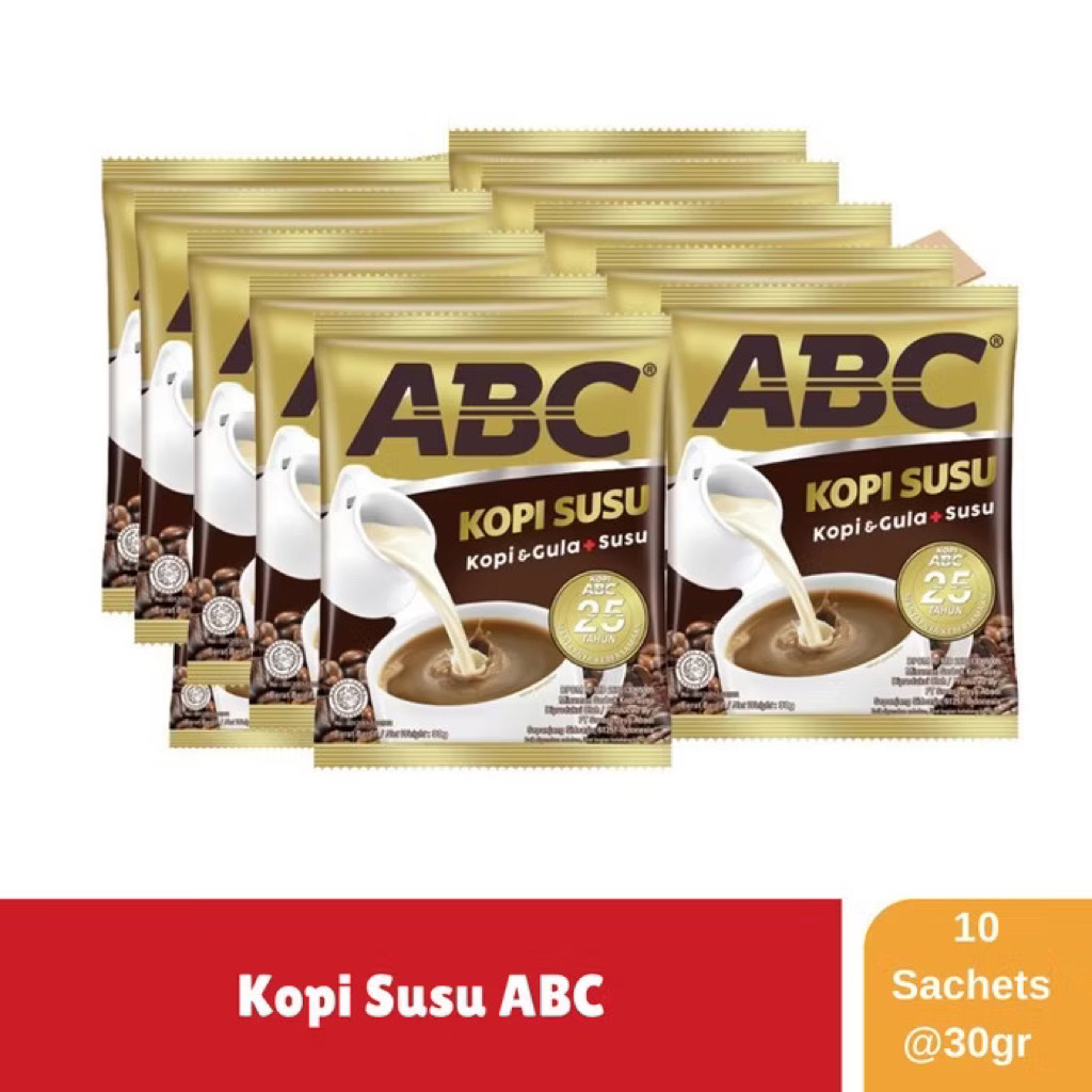 

KOPI ABC SUSU 31gr x 10 PCS / RENTENG KOPI ABC SUSU KOPI SUSU