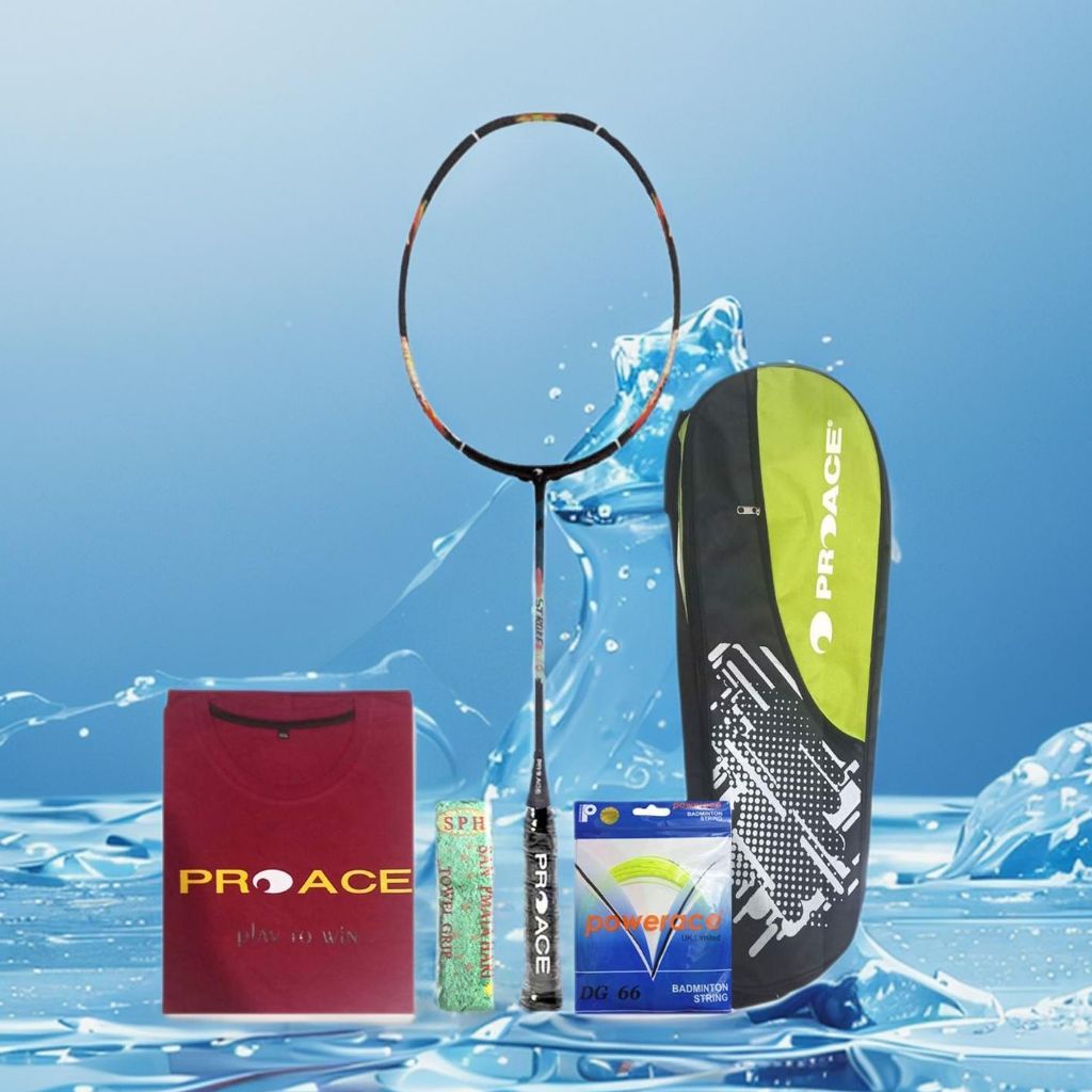 Raket Badminton ProAce Stroke 316 II Bonus Komplit Raket Pro Ace Stroke 316 II