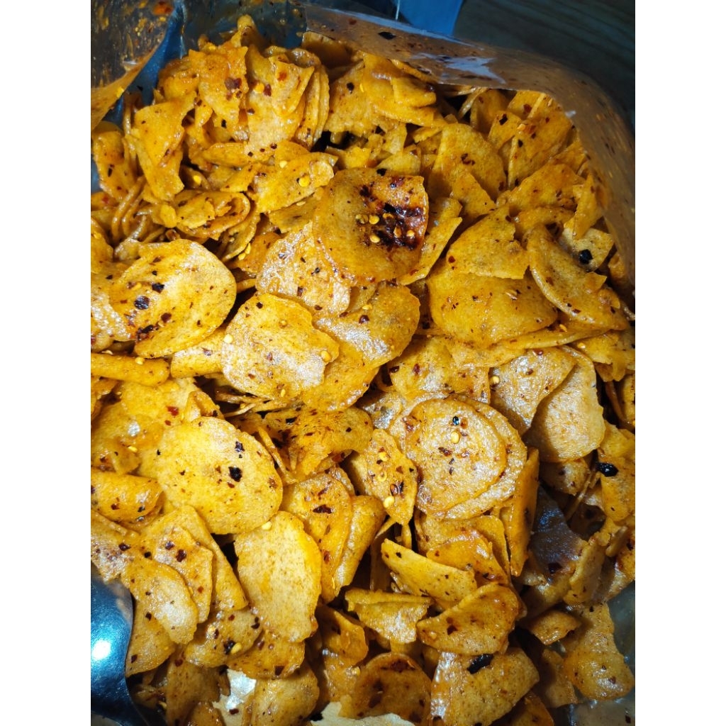 

Moring pedas - cimol kering - cemilan renyah gurih pedas ukuran 250gr