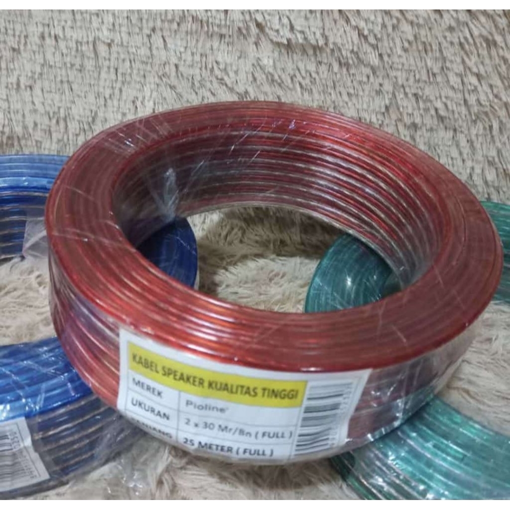 KABEL Listrik TRANSPARAN 2X80, KABEL LISTRIK/KABEL AUDIO 2X80 25M FULL MERK PIOLINE