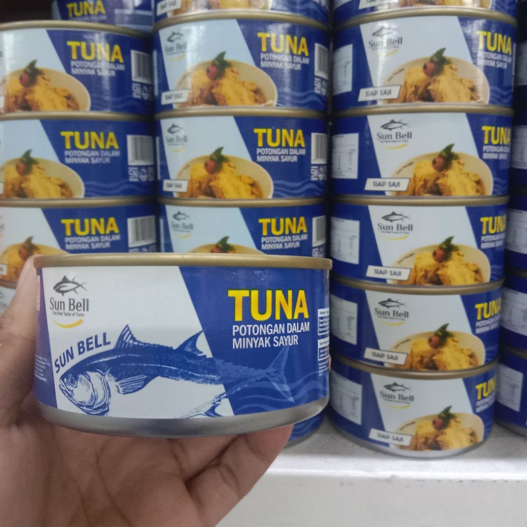 

TUNA SUN BELL CHUNK IN OIL 180GR MAKANAN KALENG SIAP SAJI