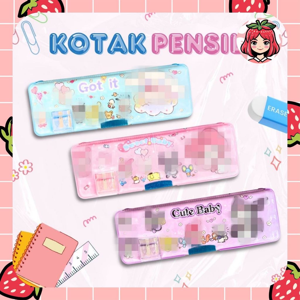 

[ATK] Tempat pensil karakter magnet 2 sisi / pencil case sanrio cinnam*roll my m*lody k*romi