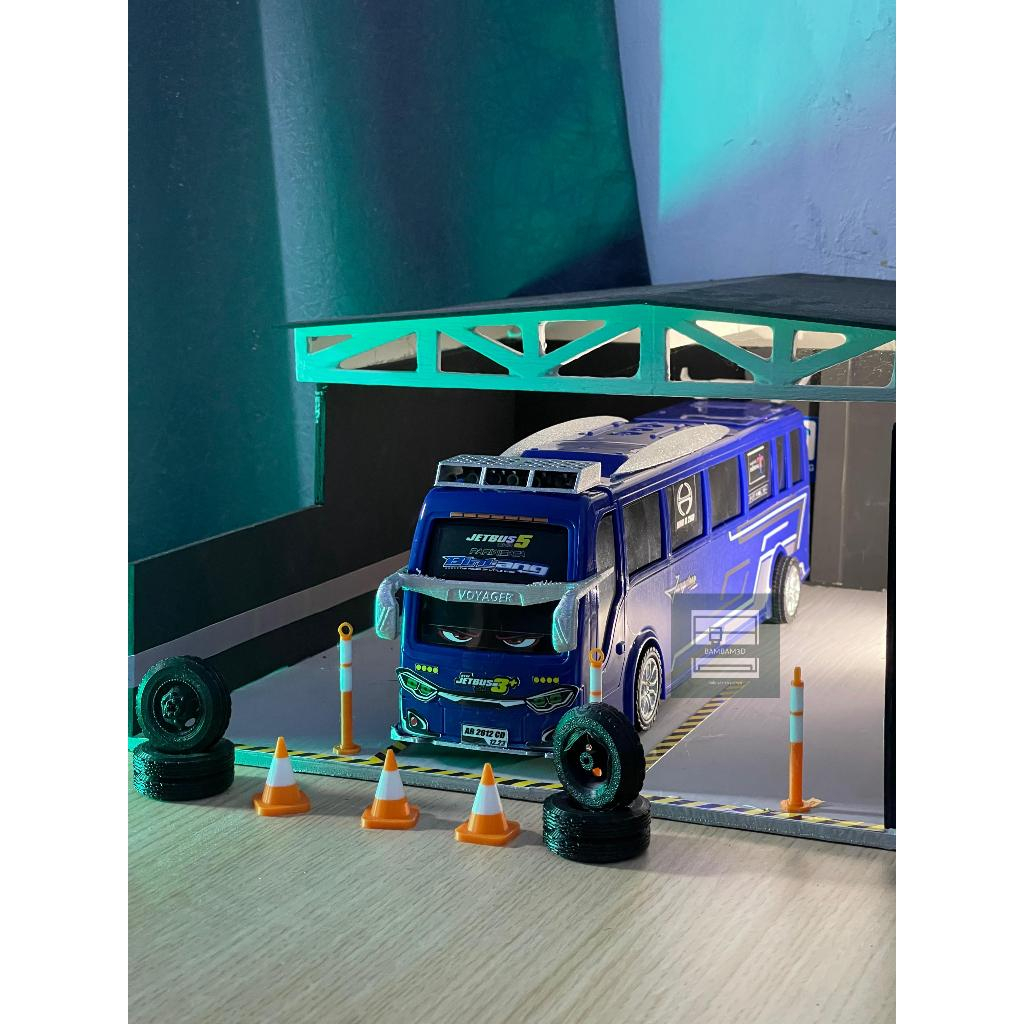 (Bambam3D) MINIATUR BUS GANTENG KECE BUS MODIFAN FULL AKSESORIS RKC TOYS