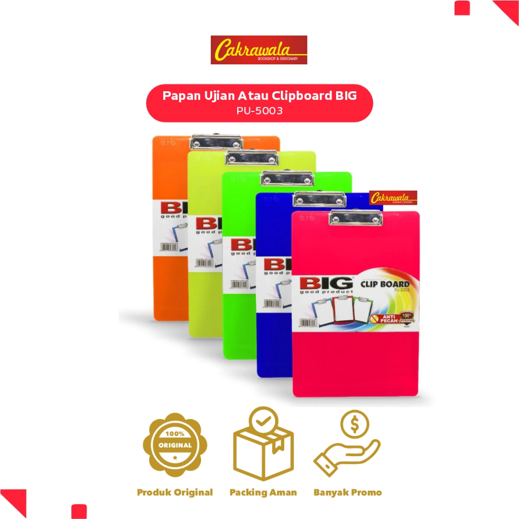 

BIG Clipboard Polos Plastik | Papan Ujian Plastik F4 Ukuran Besar | Papan Tulis Kertas Ujian