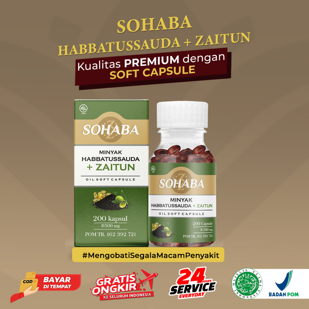 SOHABA habatusauda habbatussauda zaitun Softcapsule extra propolis trigona minyak oil promil kapsul 