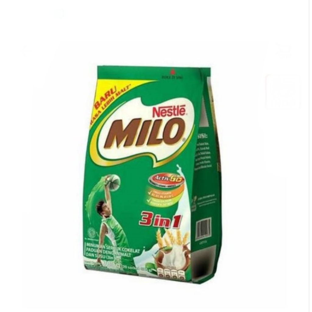 

Milo 3 in 1 minuman serbuk coklat 18 x 34 gram