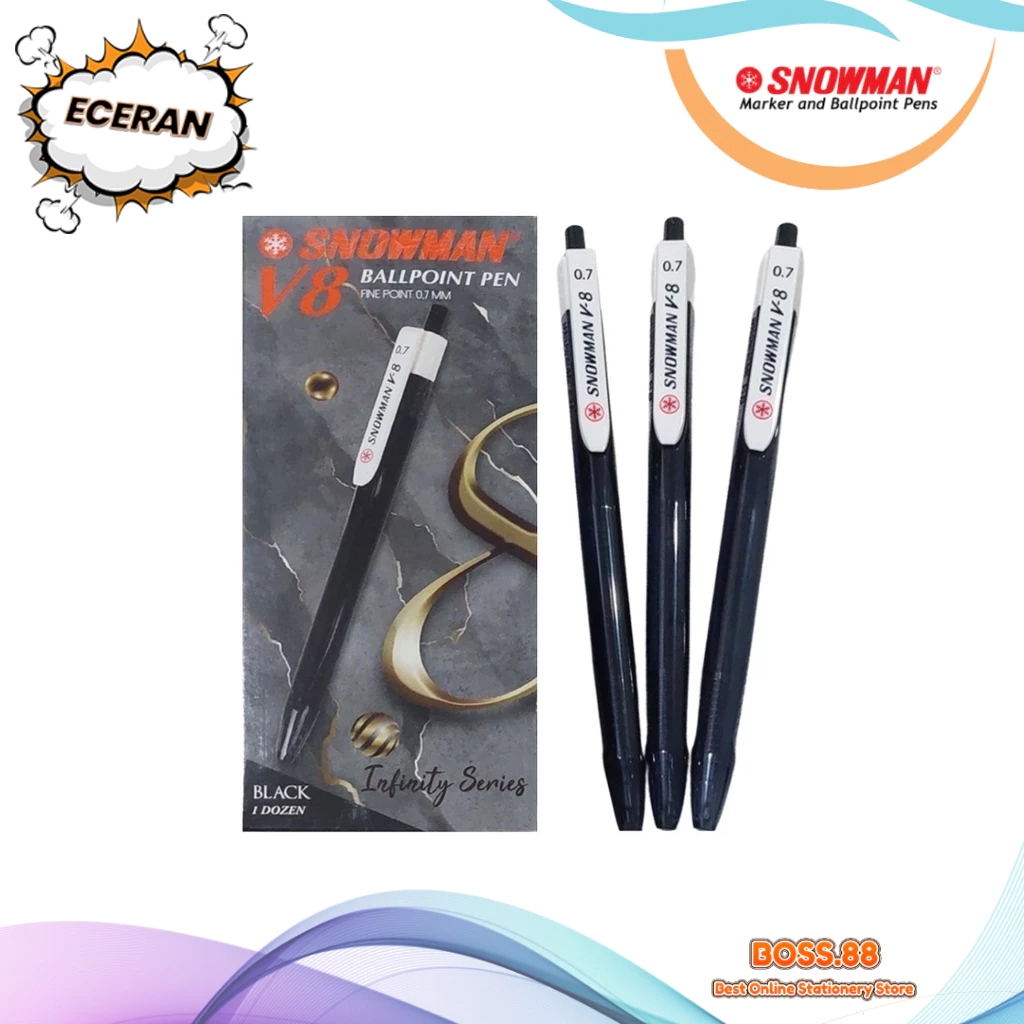 

BALLPOINT ECERAN SNOWMAN V-8 (3 PCS)
