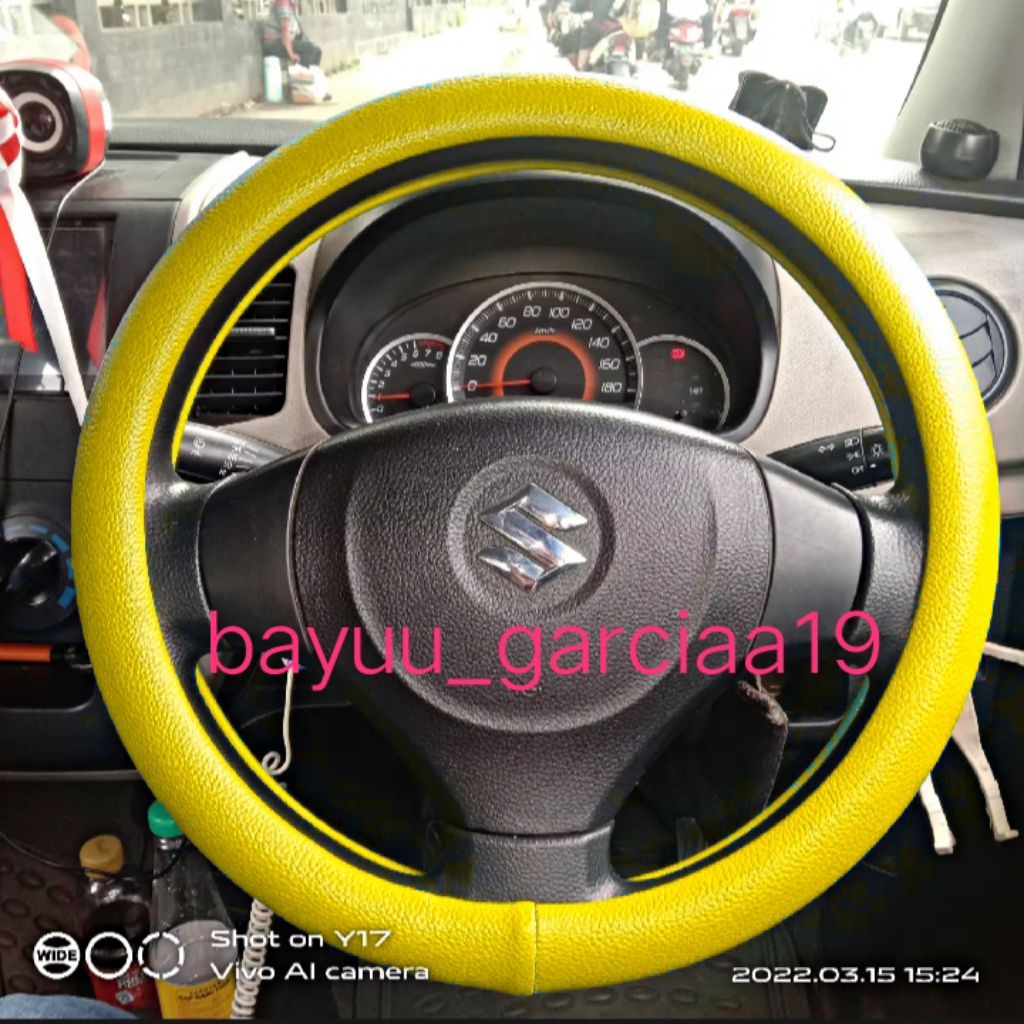Cover stir mobil variasi polos warna bahan kulit sintetis untuk mobil suzuki ayla cary futura dan se