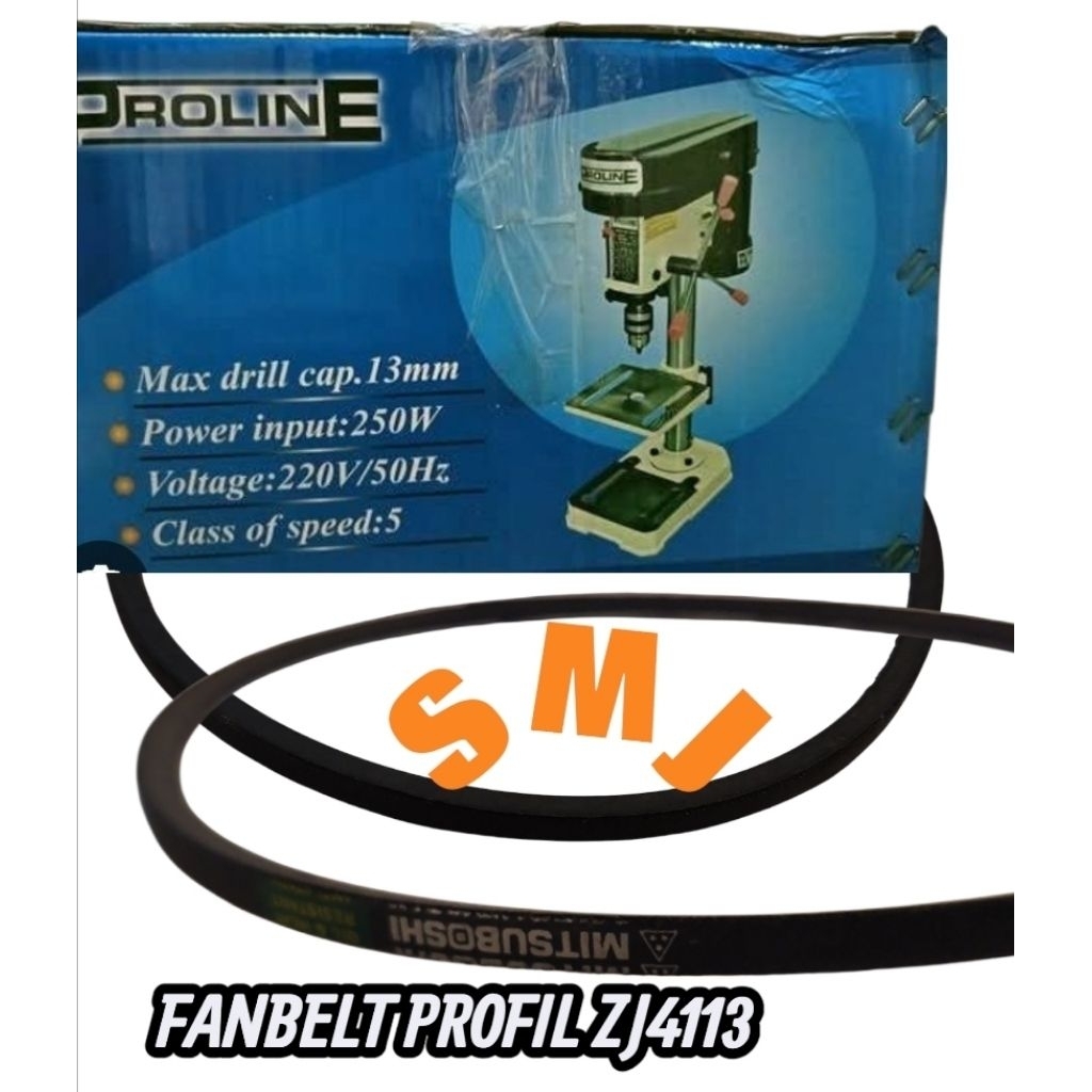fanbelt mesin bor duduk 13mm proline zj4113 van belt mesin bor 13mm proline sabuk motor bor duduk ta