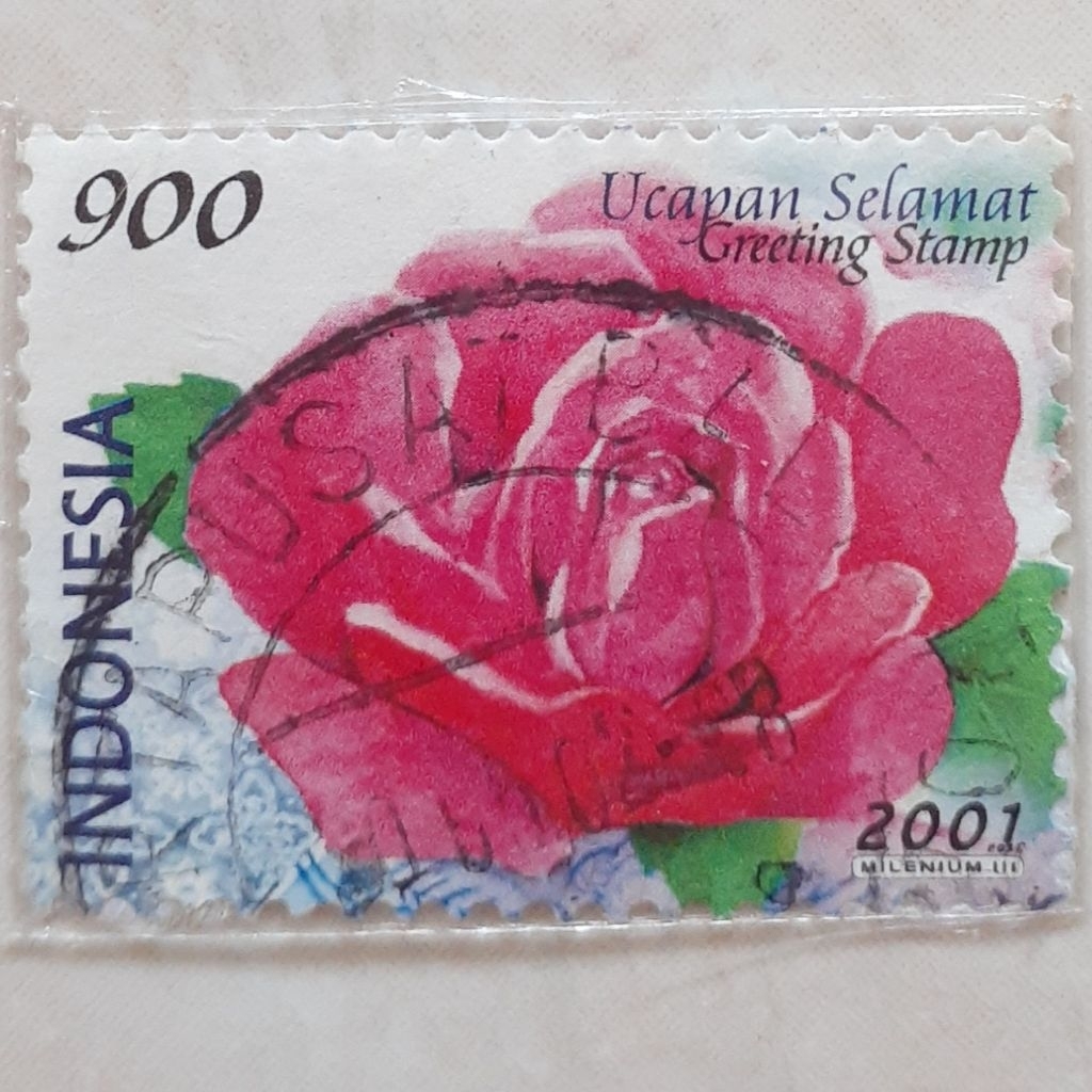 

(ID9) Perangko Indonesia Ucapan Selamat (Rp 900) Tahun 2001