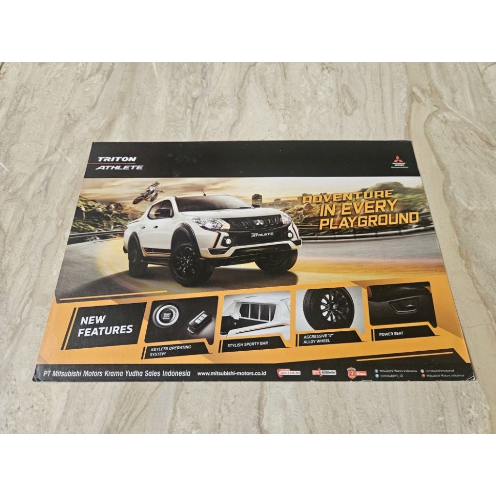 brosur katalog mobil mitsubishi triton athlete 2018 flyer