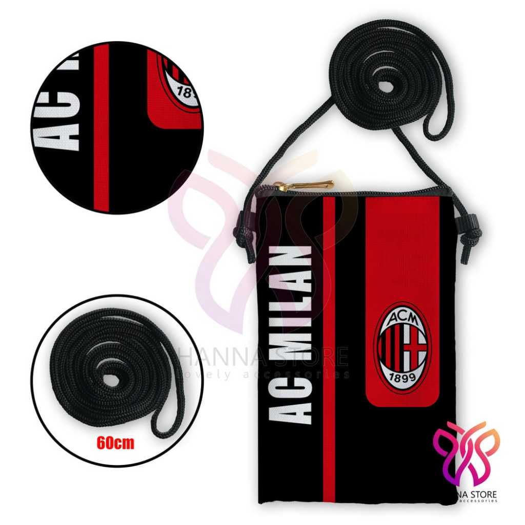 Tas Sling Bag Bola AC Milan