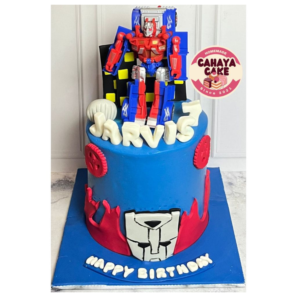 

Kue Ulang Tahun Transformers/ Kue Ultah Anak Laki Laki/ Robot Cake Custom
