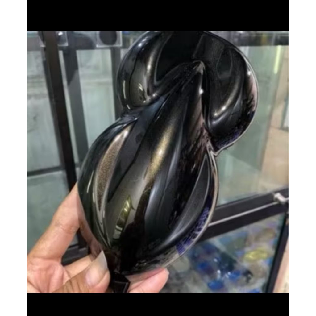 Cat Hitam Lembayung Gold pu Cat Hitam Metalic Gold 500ml