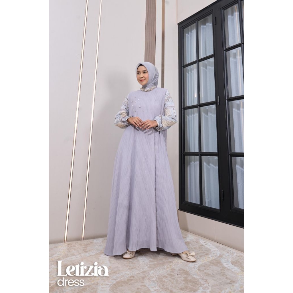 LETIZIA DRESS / GAMIS PESTA WANITA / DRESS MEWAH ORI BY MAREVI (HANYA SIZE STANDAR)