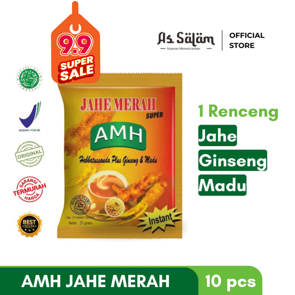 

9.9 SUPER SALE ! - Jahe Merah AMH , Menjaga Kesehatan , Imunitas , Flu Batuk dan Pilek - 10 Pcs