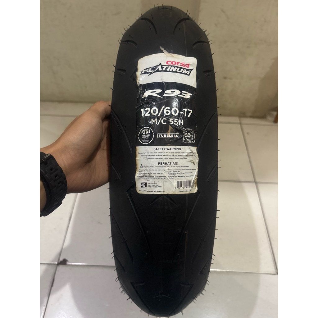 CORSA PLATINUM R93 120/60 RING 17 TUBELESS