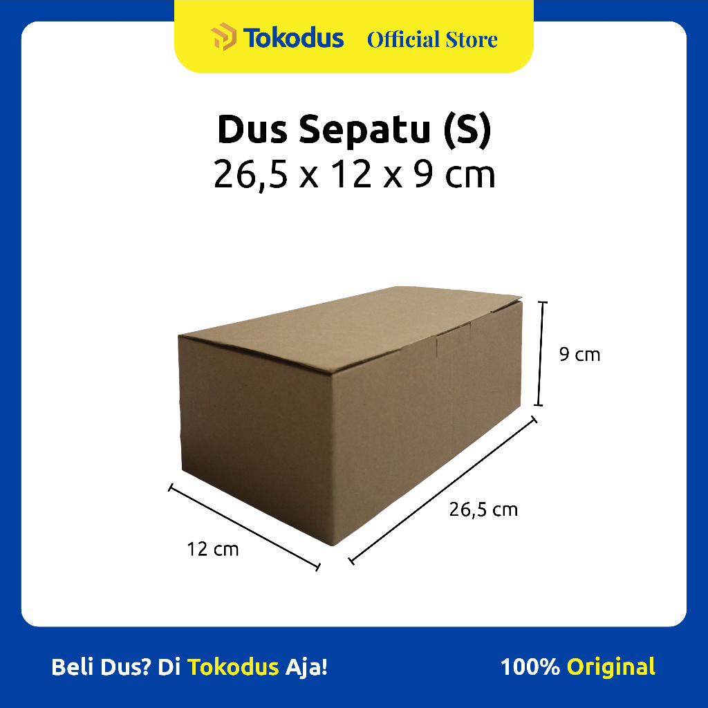 

Dus Sepatu | Dus Sendal | Dus Sepatu Kraft | Dus Kraft Uk 26,5 x 12 x 9 cm (S) - Tokodus Katapang