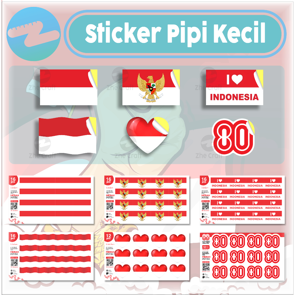 

Sticker Pipi Kecil Sticker lengan HUT RI Kemerdekaan Bendera Merah Putih/Sticker Variasi Kemerdekaan Ori , Varasi , 80 / Stiker Kemerdekaan