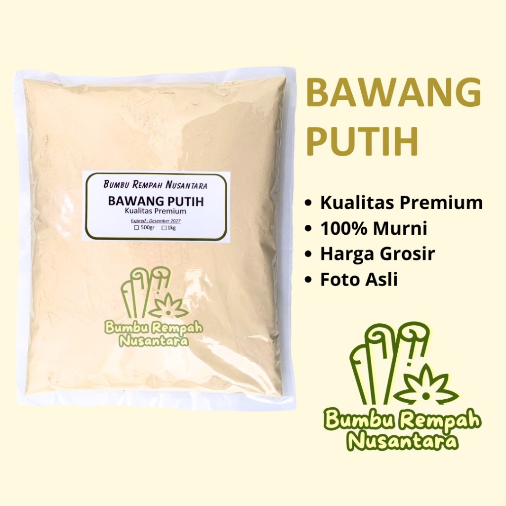 

Bawang putih bubuk 500g 1kg - Rempah Asli Murni | BUMBU REMPAH NUSANTARA | Bumbu Dapur Nusantara Grosir Murah