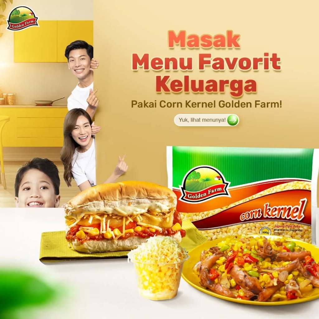

GOLDENFARM Corn Kernel - Jagung Pipil Beku Golden Farm 500gr - Kheiza Frozen